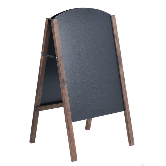 Costway 40 Inch Wood A-Frame Sidewalk Wedding Signage Chalkboard W2B