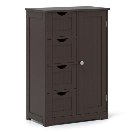 Cosrtway Standing Indoor Wooden Cabinet with 4 Drawers-Brown W2B