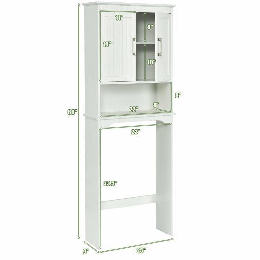 Costway Over Toilet Space Saver Bathroom Organizer with Storage Cabinet