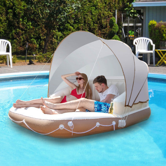 Costway Inflatable Pool Float Lounge Swimming Raft