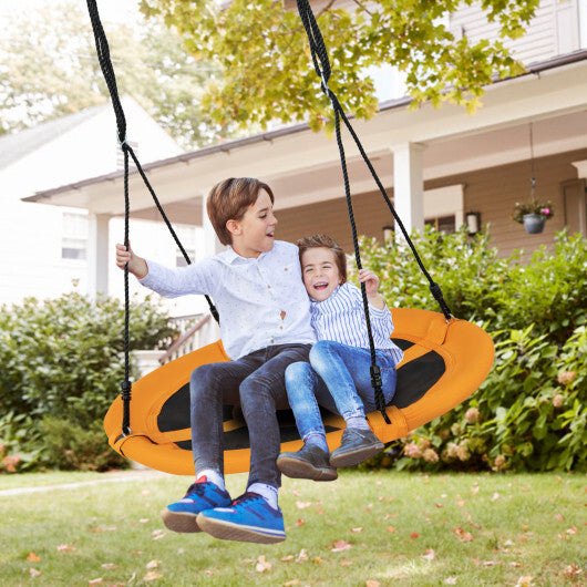 Costway 40" Flying Saucer Tree Swing Indoor Outdoor Play Set Swing for Kids Yellow