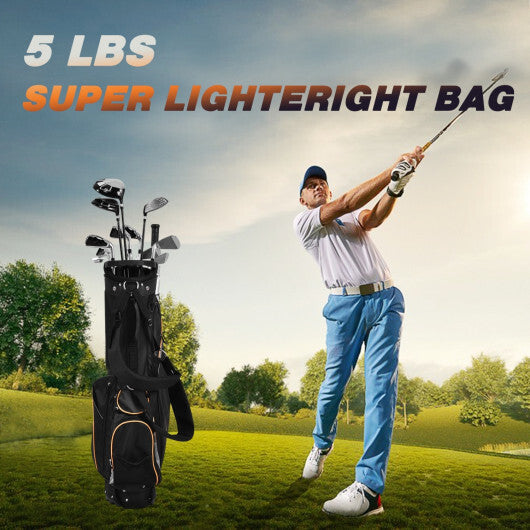 Costway 9 Inch Golf Stand Bag Divider Carry Pockets Storage W2B