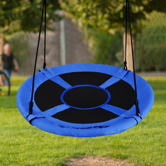 Costway 40" Flying Saucer Tree Swing Indoor Outdoor Play Set Swing for Kids Blue