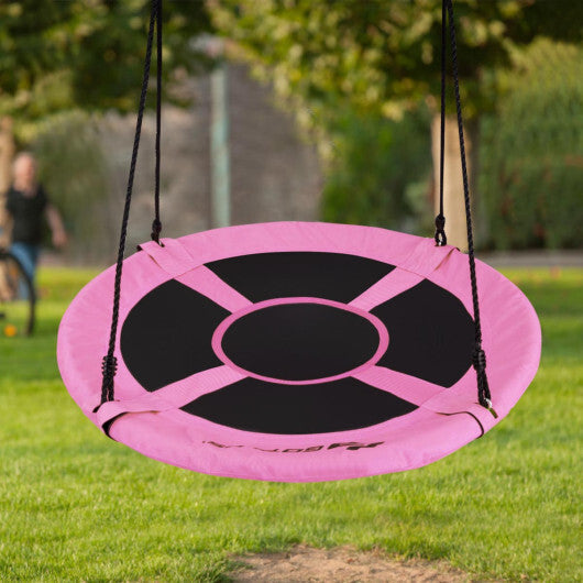 Costway 40" Flying Saucer Tree Swing Indoor Outdoor Play Set Swing for Kids Pink