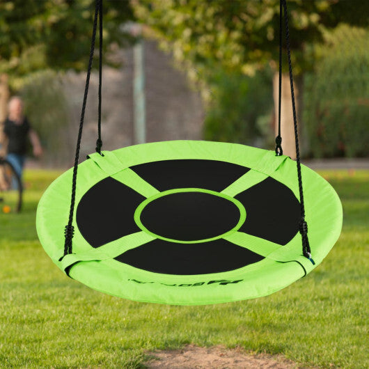 Costway 40" Flying Saucer Tree Swing Indoor Outdoor Play Set Swing for Kids Green