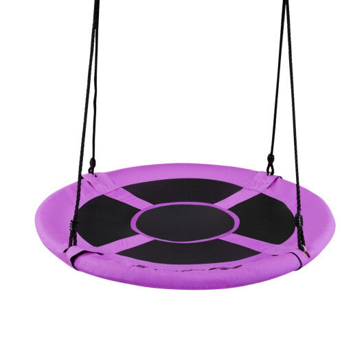 Costway 40" Flying Saucer Tree Swing Indoor Outdoor Play Set Swing for Kids Purple