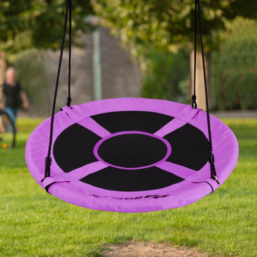 Costway 40" Flying Saucer Tree Swing Indoor Outdoor Play Set Swing for Kids Purple