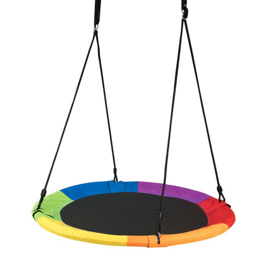 Goplus 40" Flying Saucer Tree Swing Indoor Outdoor Play Set Swing for Kids Colorful