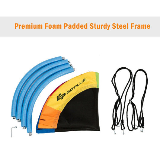 Goplus 40" Flying Saucer Tree Swing Indoor Outdoor Play Set Swing for Kids Colorful