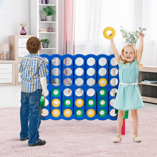 Costway Jumbo 4-to-Score 4 in A Row Giant Game Set for Family Blue