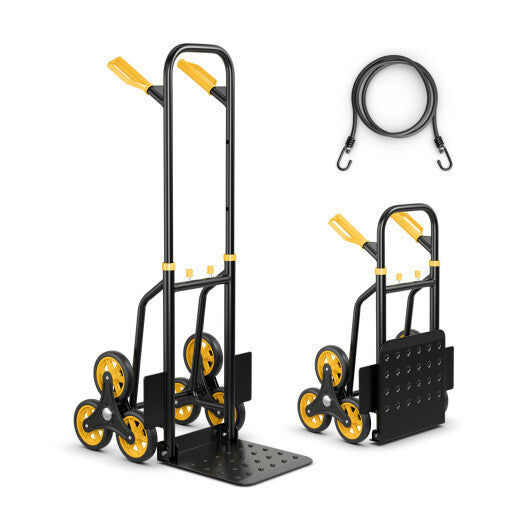 Costway Stair Climber Hand Truck with Telescoping Handle and Rubber Wheels 350 Lb Capacity W2B