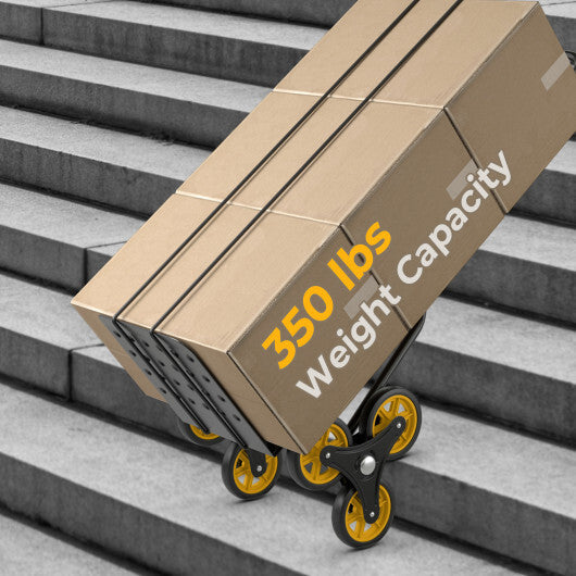 Costway Stair Climber Hand Truck with Telescoping Handle and Rubber Wheels 350 Lb Capacity W2B