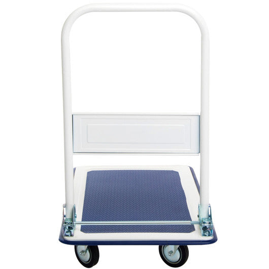 Costway 330lbs Platform Cart Dolly Foldable Push Hand Iron W2B