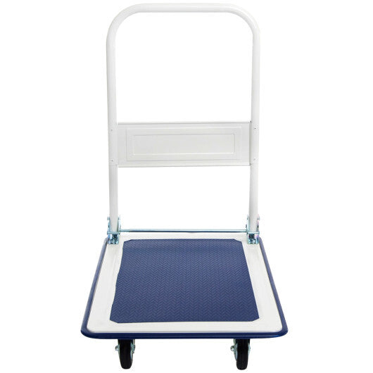 Costway 330lbs Platform Cart Dolly Foldable Push Hand Iron W2B