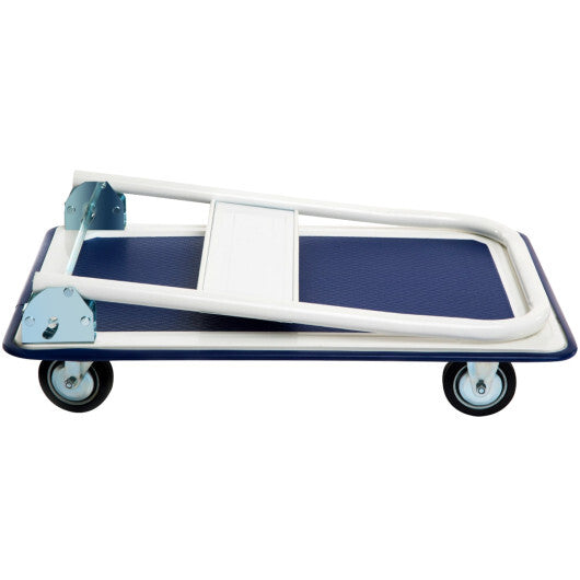 Costway 330lbs Platform Cart Dolly Foldable Push Hand Iron W2B