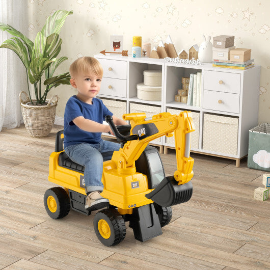Costway Licensed Caterpillar Kids Ride-On Digger Yellow