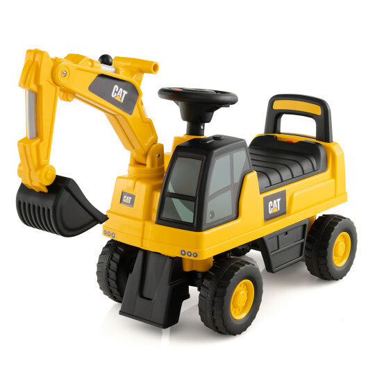 Costway Licensed Caterpillar Kids Ride-On Digger Yellow