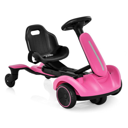 Costway 6V Kids Ride on Drift Car with 360 Spin and 2 Adjustable Heights-Pink W2B