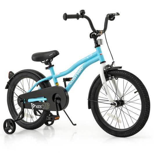 Costway 18-Inch Kids Bike for 4-8 Years Old Children Bicycle with Training Wheels W2B
