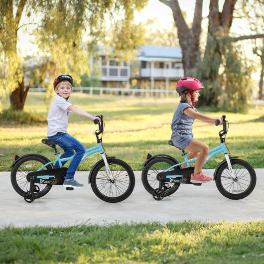 Costway 18-Inch Kids Bike for 4-8 Years Old Children Bicycle with Training Wheels W2B