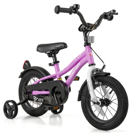 Costway Kids Bike 12-Inch Children Training Bicycle with 2 Brake for 3-4 Years Old W2B