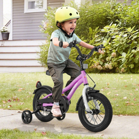 Costway Kids Bike 12-Inch Children Training Bicycle with 2 Brake for 3-4 Years Old W2B