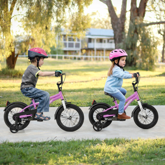 Costway Kids Bike 12-Inch Children Training Bicycle with 2 Brake for 3-4 Years Old W2B