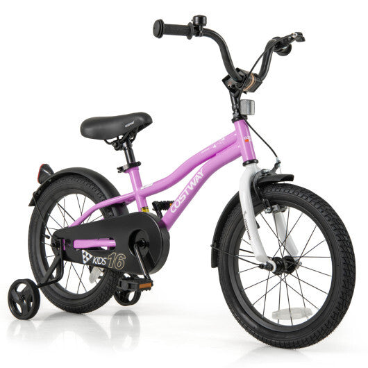 Costway Kids Bike 16-Inch Children Training Bicycle with 2 Brake for 4-7 Years Old W2B
