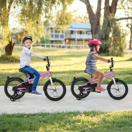 Costway Kids Bike 16-Inch Children Training Bicycle with 2 Brake for 4-7 Years Old W2B