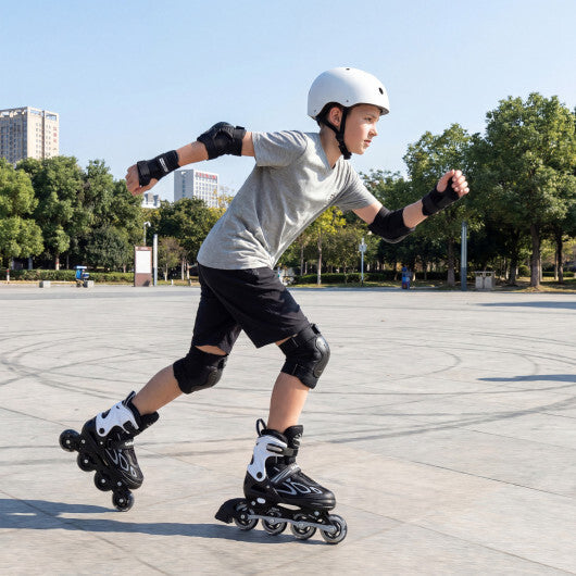 Costway Adjustable Kids' Incline Skates 4 Sizes Adjustable Blade Roller-Black W2B