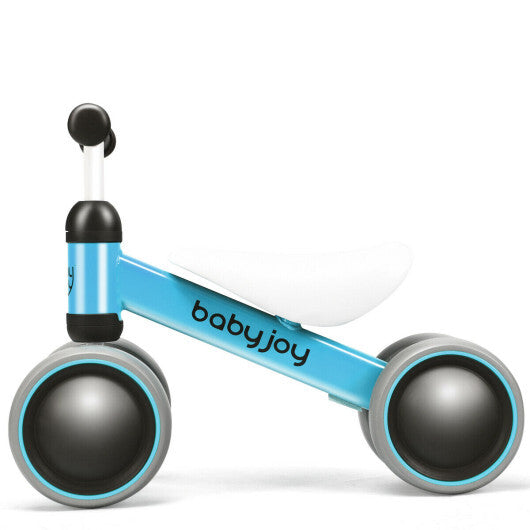 Costway 4 Wheels No-Pedal Baby Balance Bike Blue W2B