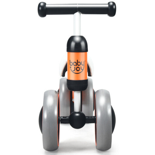 Costway 4 Wheels No-Pedal Baby Balance Bike Orange W2B