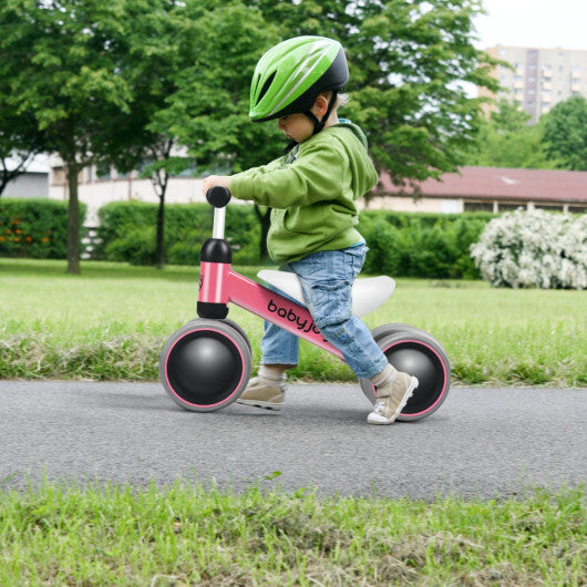 Costway 4 Wheels No-Pedal Baby Balance Bike Pink W2B