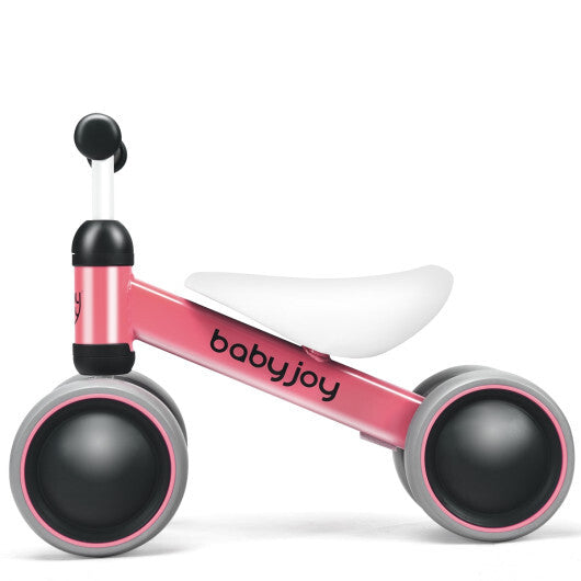 Costway 4 Wheels No-Pedal Baby Balance Bike Pink W2B