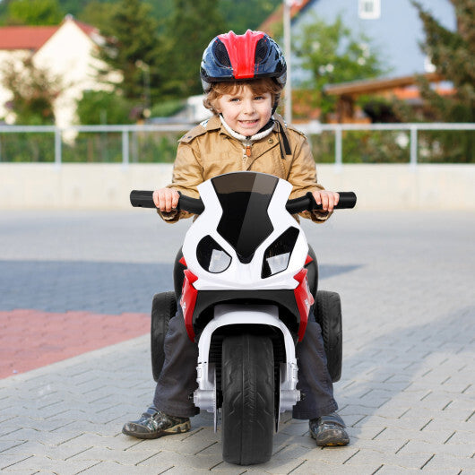 Costway Kids Ride On Motorcycle BMW Licensed 6V Electric 3 Wheels Bicycle Music&Light Red