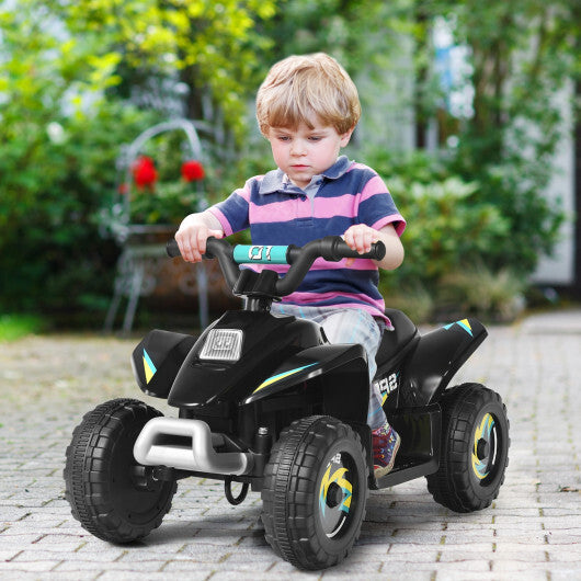 Costway 6V Kids Electric Quad ATV 4 Wheels Ride On Toy Toddlers Forward&Reverse Black W2B