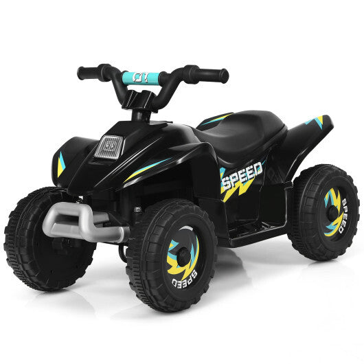 Costway 6V Kids Electric Quad ATV 4 Wheels Ride On Toy Toddlers Forward&Reverse Black W2B