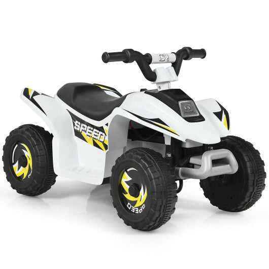 Costway 6V Kids Electric Quad ATV 4 Wheels Ride On Toy Toddlers Forward&Reverse White W2B