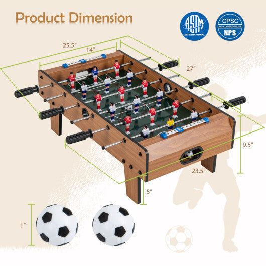 Costway 27 Inch Foosball Table Mini Tabletop Soccer Game W2B