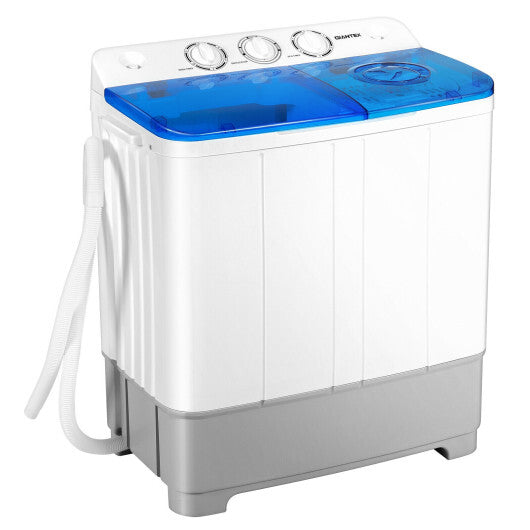 Costway 2-in-1 Portable 22lbs Capacity Washing Machine with Timer Control-Blue W2B