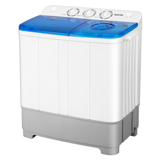 Costway 2-in-1 Portable 22lbs Capacity Washing Machine with Timer Control-Blue W2B