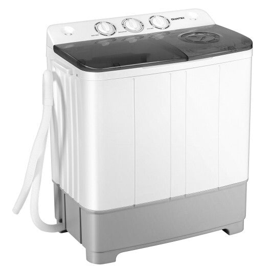 Costway 2-in-1 Portable 22lbs Capacity Washing Machine with Timer Control-Gray W2B