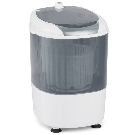 Costway Portable Mini Washing Machine Semi-Automatic Washer and Spinner Combo with Single Tub-Gray W2B