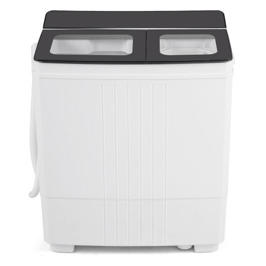 Costway Portable Washing Machine with 12 LBS Washer and 8 LBS Spinner Combo for Apartments-Gray W2B