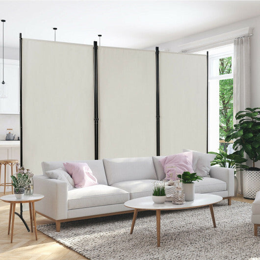Costway3-Panel Room Divider Folding Privacy Partition Screen for Office Room-White W2B