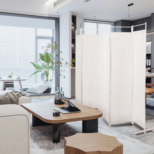 Costway 6-Panel Room Divider Folding Privacy Screen-White W2B