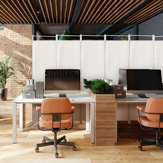 Costway 6-Panel Room Divider Folding Privacy Screen-White W2B