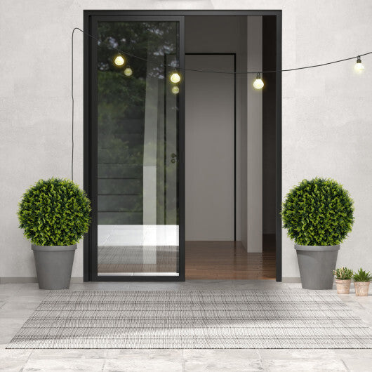 Costway 2 Pieces 18/22 Inches Indoor Outdoor Faux Decorative Balls for Patio Garden Front Door Balcony and Backyard-S W2B