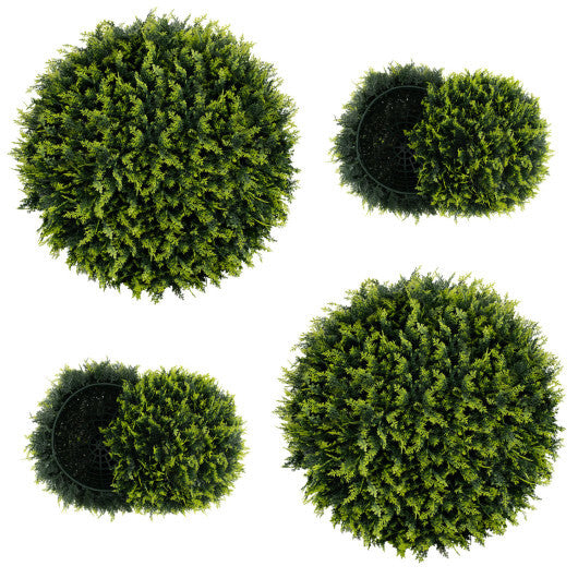 Costway 2 Pieces 18/22 Inches Indoor Outdoor Faux Decorative Balls for Patio Garden Front Door Balcony and Backyard-S W2B