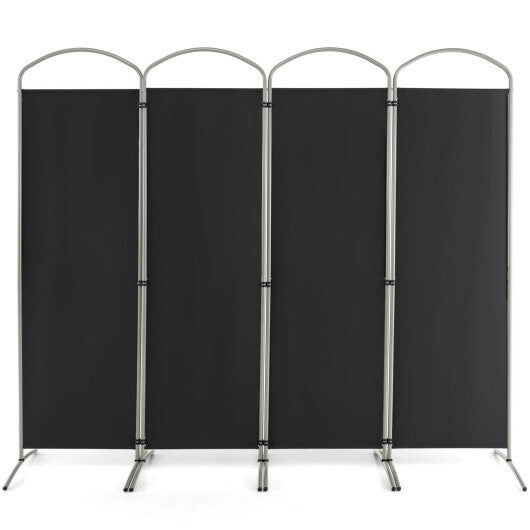Costway 6.2Ft Folding 4-Panel Room Divider for Home Office Living Room-Black W2B
